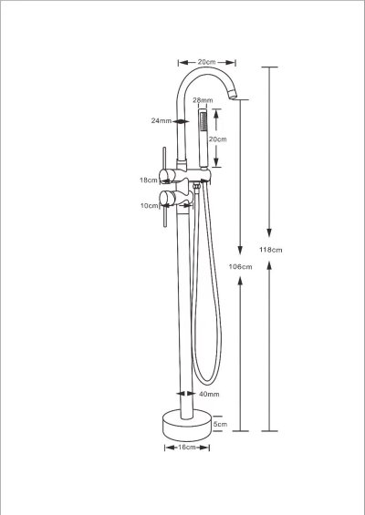 Floor Mounted Faucet + Antique Brass