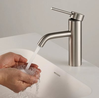 Basin Faucet + Nickel