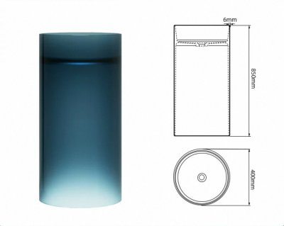 RS-850C CrystalTone™ Transparent Resin Pedestal Basin