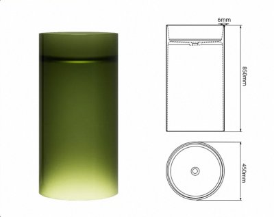 RS-850C CrystalTone™ Transparent Resin Pedestal Basin