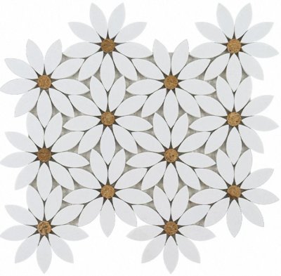 MF2 Floral Stone Mosaic MF2 Floral Stone Mosaic