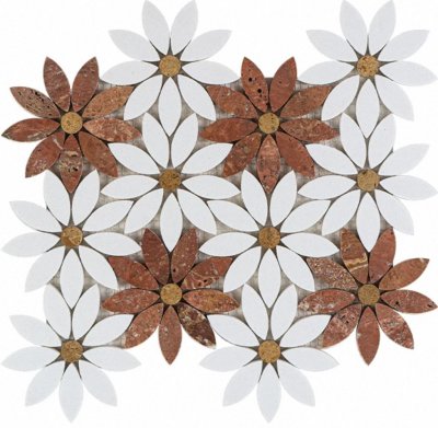 MF4 Floral Stone Mosaic