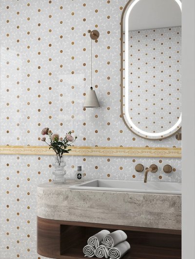 MF2 Floral Stone Mosaic MF2 Floral Stone Mosaic