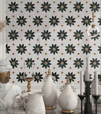 MF1 Floral Stone Mosaic MF1 Floral Stone Mosaic