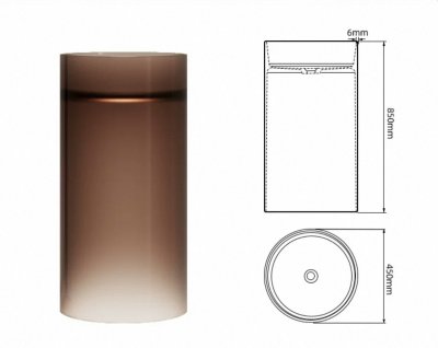 RS-850C CrystalTone™ Transparent Resin Pedestal Basin