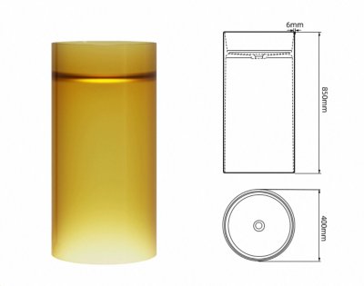 RS-850C อ่างล้างหน้าแบบแท่นเรซิ่นใส CrystalTone™ รุ่น RS-850C