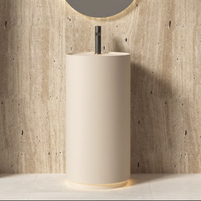 อ่างล้างหน้าแบบแท่นตั้งพื้นทรงกลมหินสังเคราะห์ StonePure™ รุ่น SS-454590R