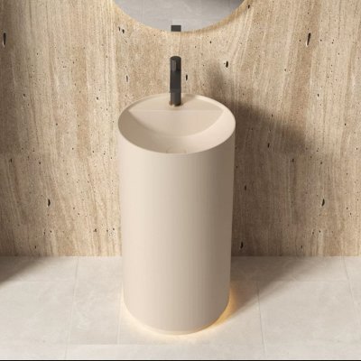 อ่างล้างหน้าแบบแท่นตั้งพื้นทรงกลมหินสังเคราะห์ StonePure™ รุ่น SS-454590R