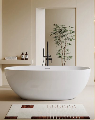 อ่างอาบน้ำอะคริลิกทรงวงรีตั้งพื้น – รุ่น DP-2025