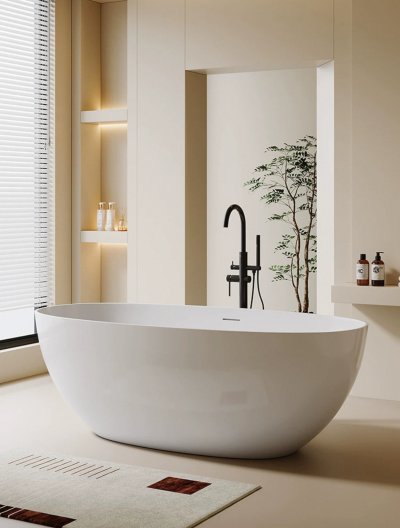 อ่างอาบน้ำอะคริลิกทรงวงรีตั้งพื้น – รุ่น DP-2025