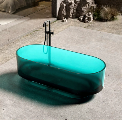 CrystalWave™ อ่างอาบน้ำเรซินใสทรงตั้งพื้น รุ่น CR-17075