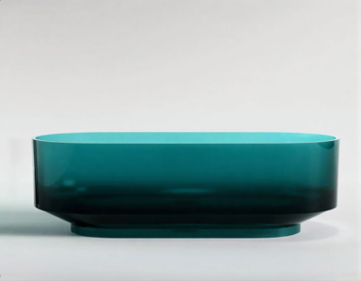 CR-17075 CrystalWave™ Transparent Resin Freestanding Bathtub