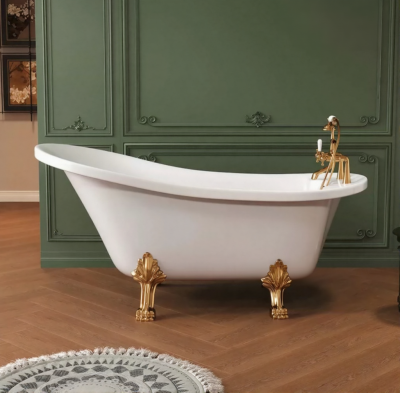 RegalClaw™ อ่างอาบน้ำขาสิงห์แบบวินเทจ ตั้งพื้นหรูหรา(รวมก๊อกน้ำ)