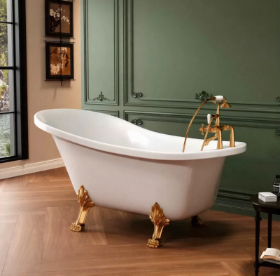 RegalClaw™ อ่างอาบน้ำขาสิงห์แบบวินเทจ ตั้งพื้นหรูหรา(รวมก๊อกน้ำ)