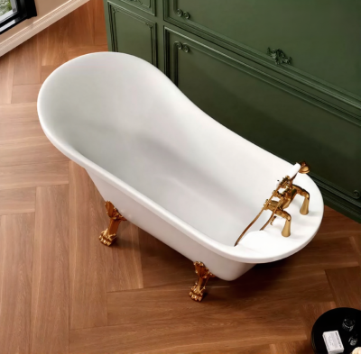 RegalClaw™ อ่างอาบน้ำขาสิงห์แบบวินเทจ ตั้งพื้นหรูหรา(รวมก๊อกน้ำ)
