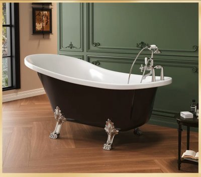 RegalClaw™ อ่างอาบน้ำขาสิงห์แบบวินเทจ ตั้งพื้นหรูหรา(รวมก๊อกน้ำ)