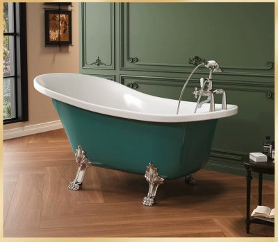 RegalClaw™ อ่างอาบน้ำขาสิงห์แบบวินเทจ ตั้งพื้นหรูหรา(รวมก๊อกน้ำ)