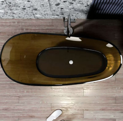 AmberFlow™ Transparent Freestanding Bathtub