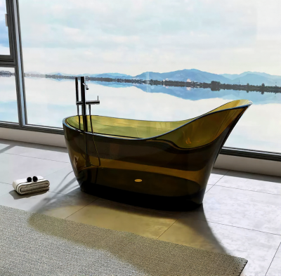 AmberFlow™ Transparent Freestanding Bathtub