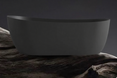 AeroStone™ อ่างอาบน้ำหินสังเคราะห์ทรงวงรีแบบตั้งพื้น รุ่นดีพโซก