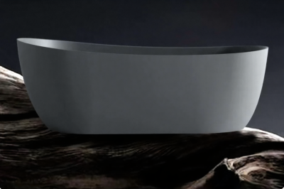 AeroStone™ อ่างอาบน้ำหินสังเคราะห์ทรงวงรีแบบตั้งพื้น รุ่นดีพโซก