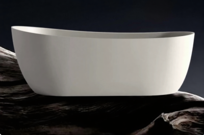 AeroStone™ อ่างอาบน้ำหินสังเคราะห์ทรงวงรีแบบตั้งพื้น รุ่นดีพโซก