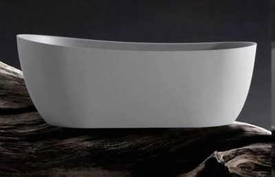 AeroStone™ อ่างอาบน้ำหินสังเคราะห์ทรงวงรีแบบตั้งพื้น รุ่นดีพโซก