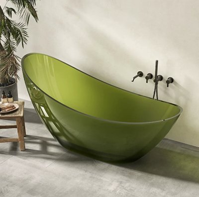 GavynGlow™ Transparent Resin Freestanding Bathtub