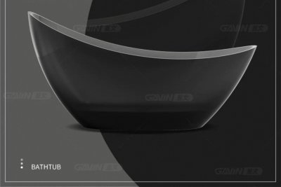 GavynGlow™ อ่างอาบน้ำเรซินใสแบบตั้งพื้น ดีไซน์ศิลปะสุดหรู