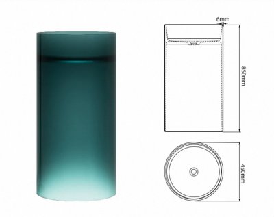 RS-850C CrystalTone™ Transparent Resin Pedestal Basin
