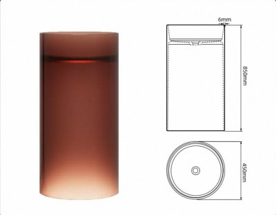 RS-850C CrystalTone™ Transparent Resin Pedestal Basin