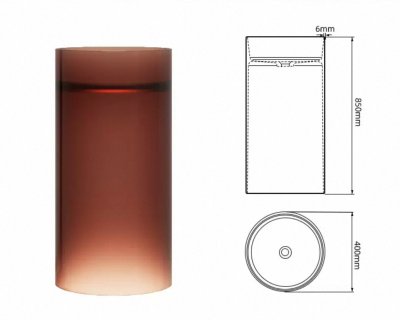 RS-850C อ่างล้างหน้าแบบแท่นเรซิ่นใส CrystalTone™ รุ่น RS-850C