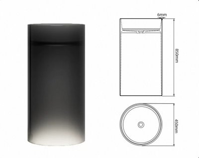 RS-850C อ่างล้างหน้าแบบแท่นเรซิ่นใส CrystalTone™ รุ่น RS-850C
