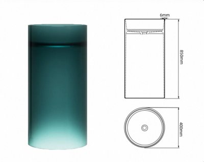 RS-850C อ่างล้างหน้าแบบแท่นเรซิ่นใส CrystalTone™ รุ่น RS-850C