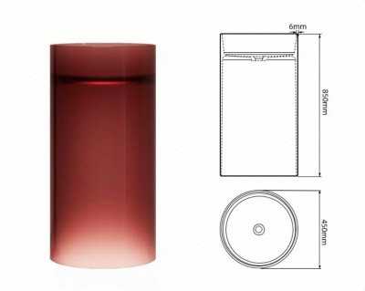 RS-850C อ่างล้างหน้าแบบแท่นเรซิ่นใส CrystalTone™ รุ่น RS-850C