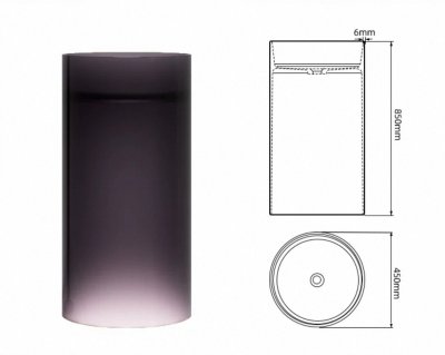 RS-850C อ่างล้างหน้าแบบแท่นเรซิ่นใส CrystalTone™ รุ่น RS-850C
