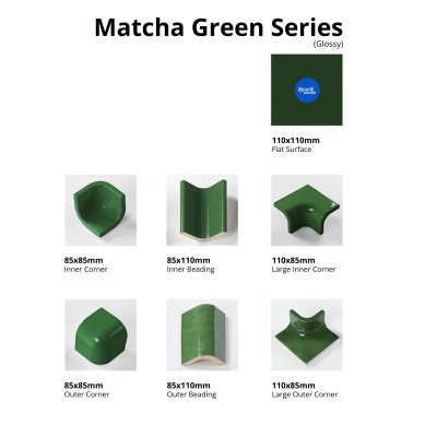 Matcha Tea Bricks Matcha Green Arc Brick Series (Glossy)