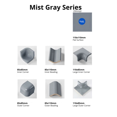 Mist Gray Arc Brick Series (Glossy)