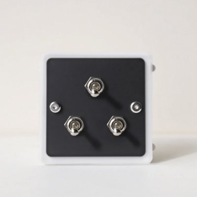 สวิตช์ไฟดีไซน์วินเทจ แผงอะคริลิกหลากสีสันสไตล์โดปามีน พร้อมก้านโยกสุดคลาสสิก แบบ 3 สวิตช์ ควบคุมทางเดียวและสองทาง