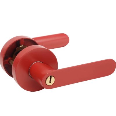 ลูกบิดประตูภายในห้อง แบบสามแกน สำหรับห้องนอน ห้องน้ำ ใช้ได้กับประตูทั่วไป ดีไซน์ลูกบิดทรงกลมสไตล์คลาสสิก พร้อมมือจับ