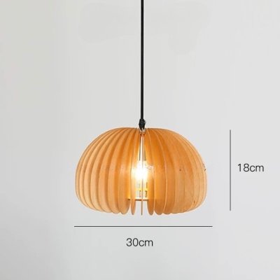 Minimalist wooden pendant light