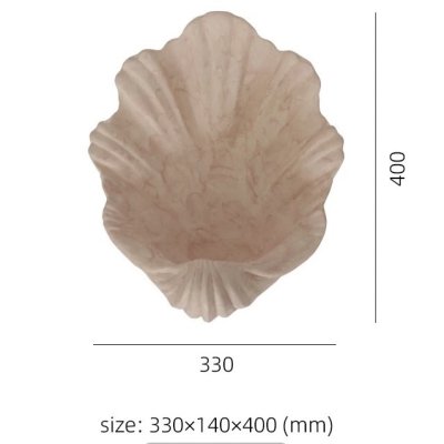 ของตกแต่งผนังเซรามิกรูปเปลือกหอย พร้อมเชิงเทียนในตัว สไตล์ฝรั่งเศส เหมาะสำหรับห้องนั่งเล่น โถงทางเข้า หรือพื้นที่แคบ ใช้แขวนตกแต่งผนังเพื่อเพิ่มบรรยากาศหรูหราและมีสไตล์