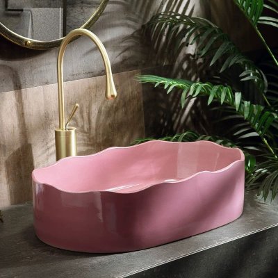 A single-bowl countertop washbasin