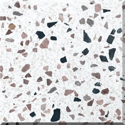 Mid-Flower Green and Red Terrazzo