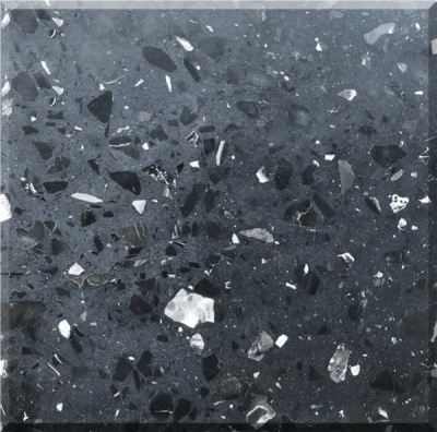 Silver Dragon Black Terrazzo