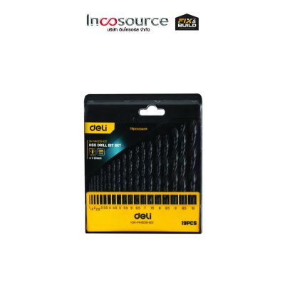 EDH-MHZ019-ED1 DELI+ชุดดอกเจาะเหล็ก19ตัว
