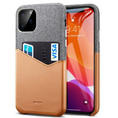 ESR iPhone 11 Pro Max Metro Wallet Case - Gray+Brown