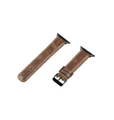 Torrii Apple Watch Band 38mm/40mm – Dark Brown with Orange Stiching