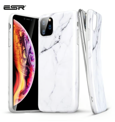 ESR iPhone 11 Pro Max Marble Case - White