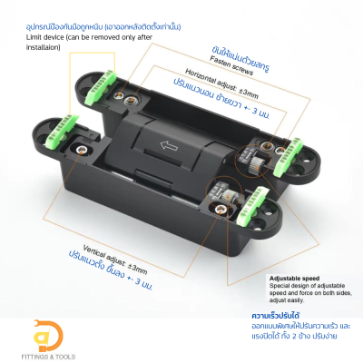 บานพับข้อเสือมีโช้ค (Hydraulic Adjustable Concealed Hinge)